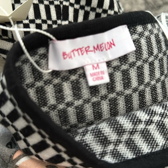 Butter Melon NWT Mini Bodycon Check Dress - Picture 12 of 16